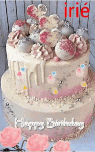 Cake Happy Birthday Strawberry Chocolate Flavor GIF