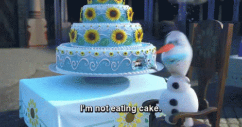 Olaf Cake Happy Birthday GIF