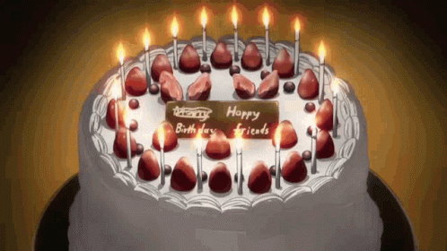 Circle Cake Happy Birthday GIF