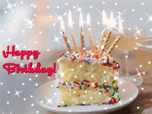 Three Layered Cake Happy Birthday GIF