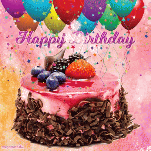 Fruity Cake Happy Birthday GIF