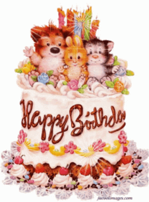 Cake Happy Birthday Teddy Bear GIF
