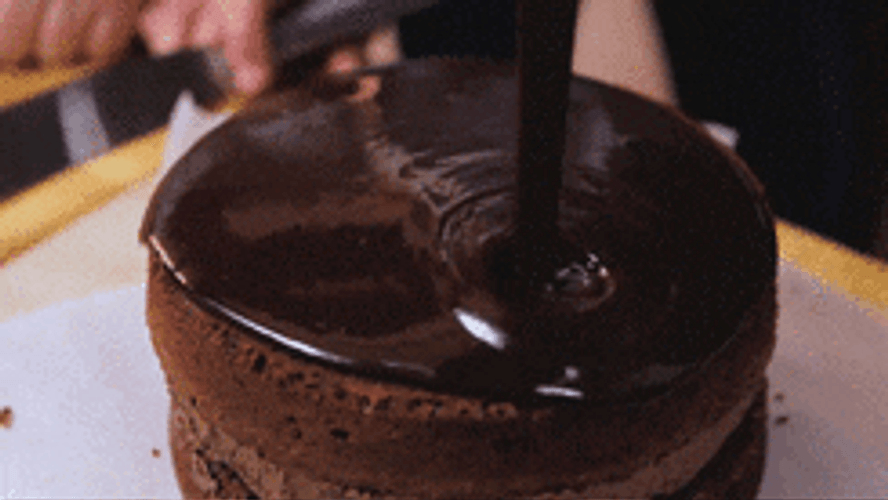 eating chocolate cake gif
