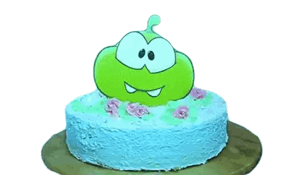 Cake With Green Cartoon Character