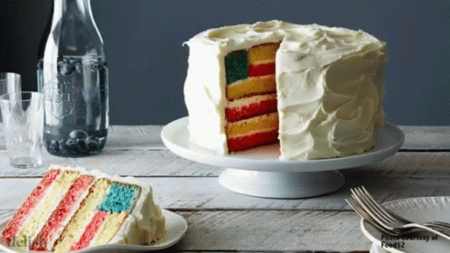Cake With Slice Taken Out GIF
