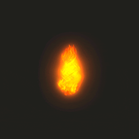 Calcifer Burns In The Dark GIF