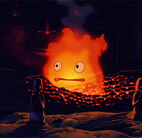 Calcifer Chews All The Time GIF
