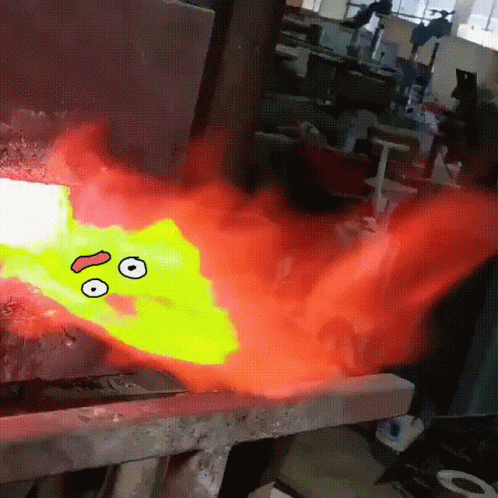 Calcifer In The Kitchen GIF