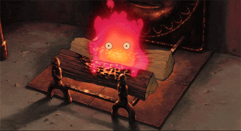 Calcifer Just Sitting Alone Upset GIF