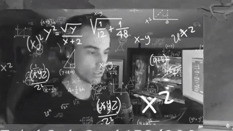 Calculating Man Black And White GIF