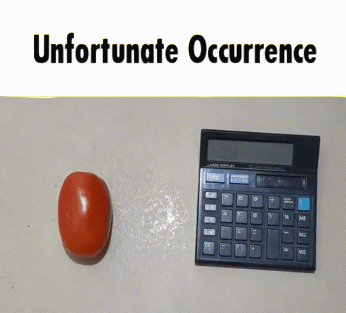 Calculator Unfortunate Occurrence GIF