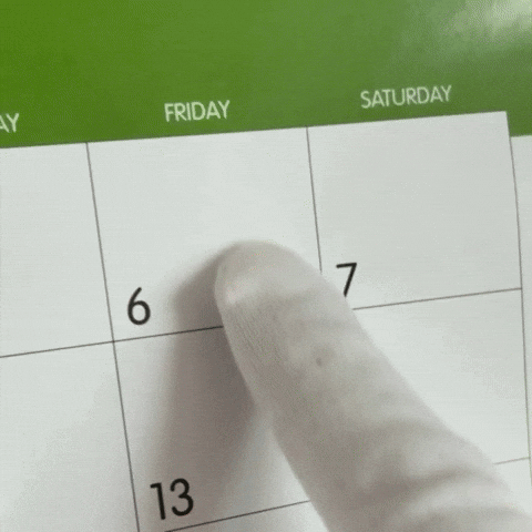 Calendar Friday The 13th Meme GIF