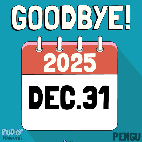 Calendar Goodbye 2025 Dec 31