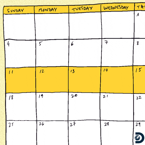calendar. shark week.
