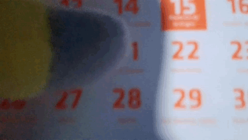 Calendar Showing the 27th