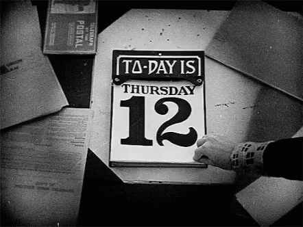 Calendar Showing Thursday 12 GIF