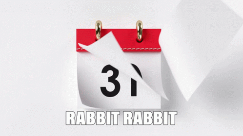 Calendar With Number 1 And Rabbit Rabbit GIF