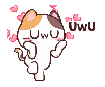 Calico Cat Surrounded By Pink Hearts Uwu