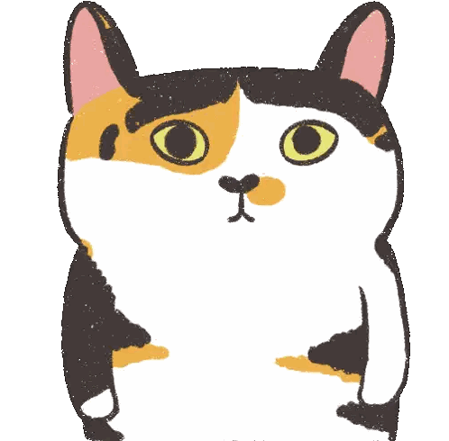 Calico Cat With Flower On Eyes