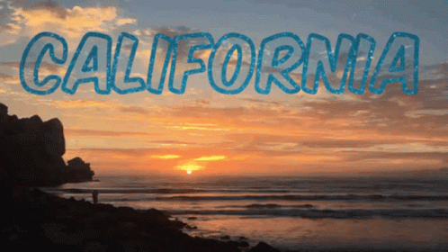 California Beach Sunset GIF