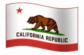 California Flag Animation GIF