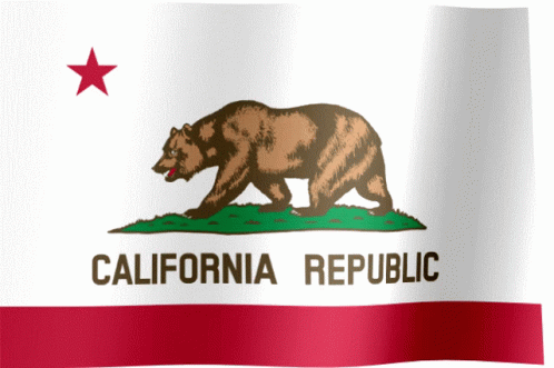 California Flag Slowly Flowing GIF