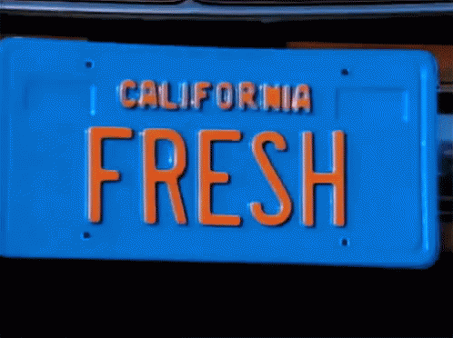 California Fresh Car Plate GIF