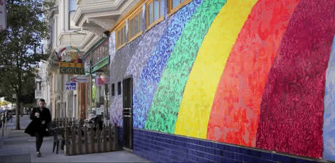 California Rainbow Wall GIF