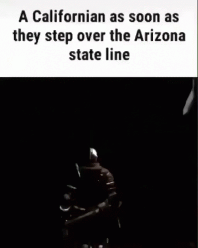 Californian Stepping Over Arizona State Line Video Game