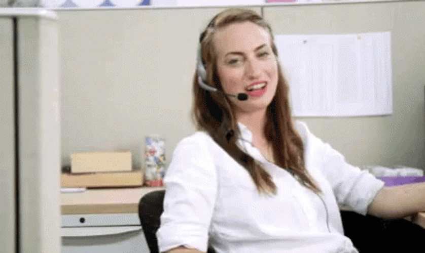 Call Center Agent Hoping You'd Hang Up GIF