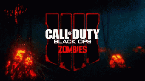 Call of Duty Black Ops Zombies Logo on Dark Background
