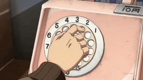 Calling Anime Dial Up Phone GIF