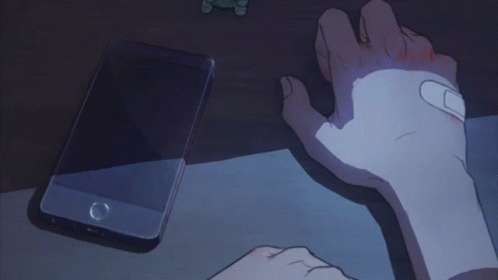 Calling Anime Sad Hurt GIF
