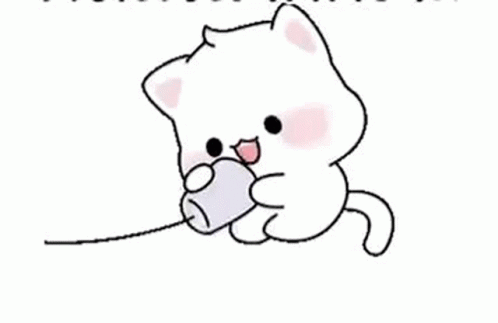 Calling Cute Cat Pompom GIF