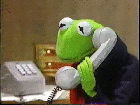 Calling Kermit Falling Off Building GIF