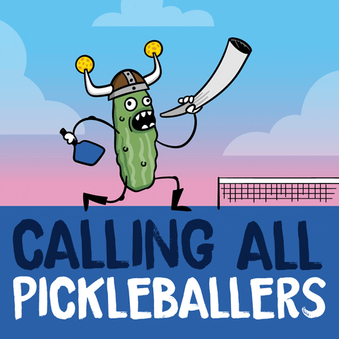 Calling Pickleball Players Graphics Design GIF