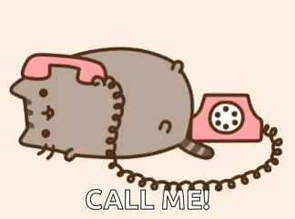 Calling Pusheen On The Phone Call Me GIF