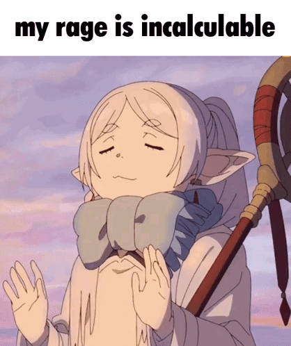 Calm Anime Frieren Rage Fire GIF
