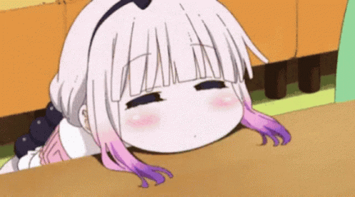 Calm Cute Anime Chibi Wink Sleepy GIF