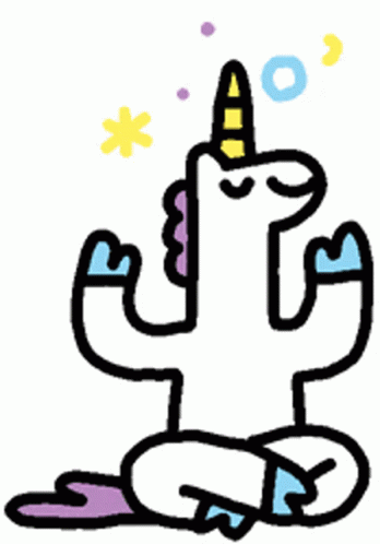 Calm Unicorn Peace Bubbles GIF