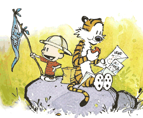 Calvin And Hobbes Friends Adventure GIF
