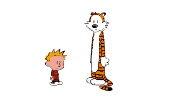 Calvin And Hobbes Friendship Dance GIF