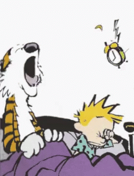 Calvin And Hobbes Morning Alarm Clock GIF