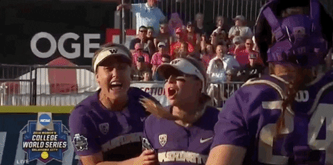 Calvin University Softball Team Celebrating GIF