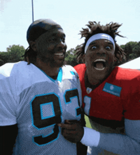 Cam Newton Playful Wacky Face GIF