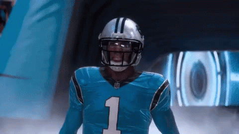Cam Newton Chest Opening Gesture GIF