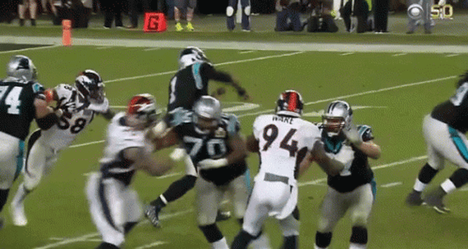Cam Newton Fighting For Ball Possession GIF