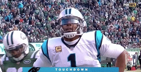 Cam Newton Hmph Touchdown GIF