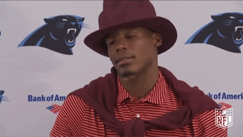 Cam Newton Subtle Nodding GIF