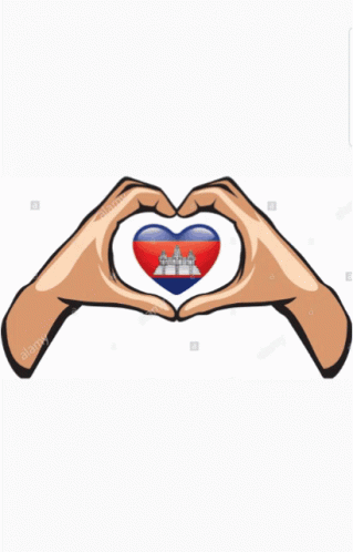 Cambodia Flag Peace Out Sign GIF